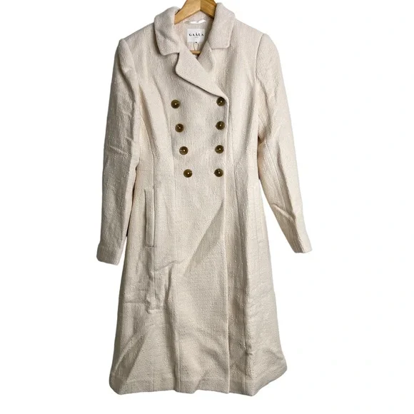 New Gaala Isabella Double Breasted Tweed Coat - Picture 3 of 16